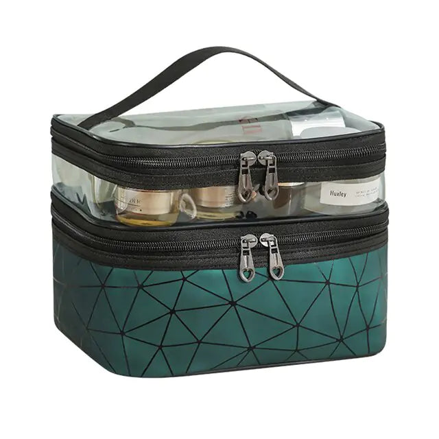 Multifunction Double Transparent Cosmetic Bag