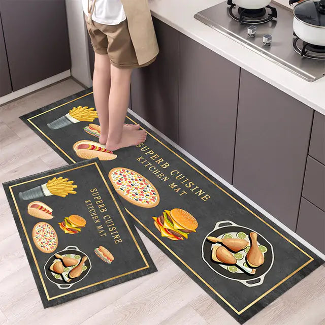 Tableware Pattern Floor Mat