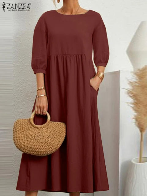 Sleeve Dress Elegant Women