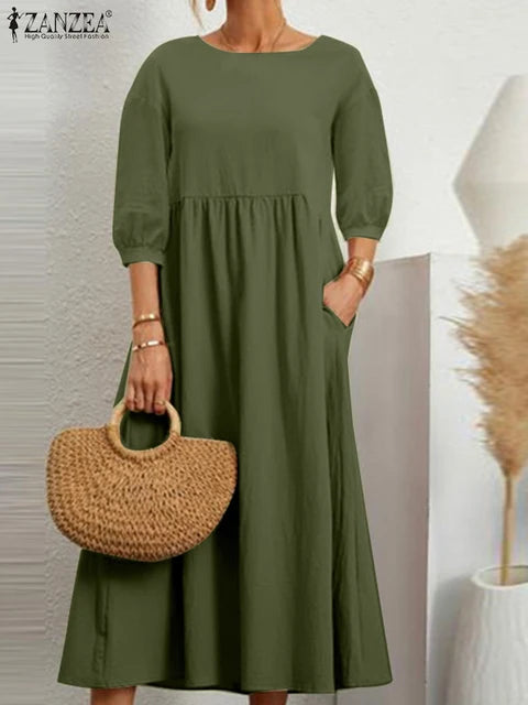 Sleeve Dress Elegant Women