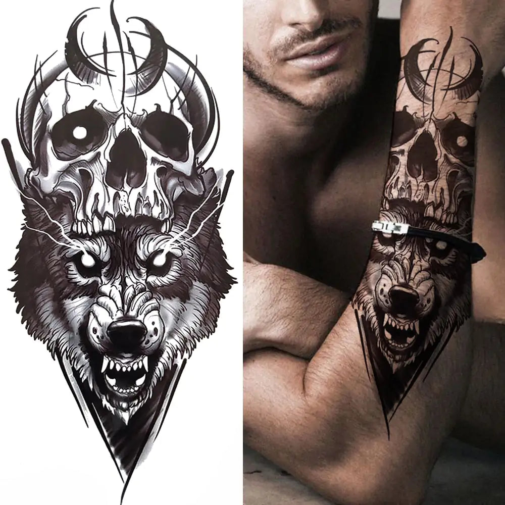 Half Arm Shaded Style Tattoos